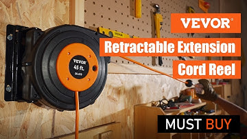 VEVOR Retractable Extension Cord Reel | Every garage workshop need this! ✅