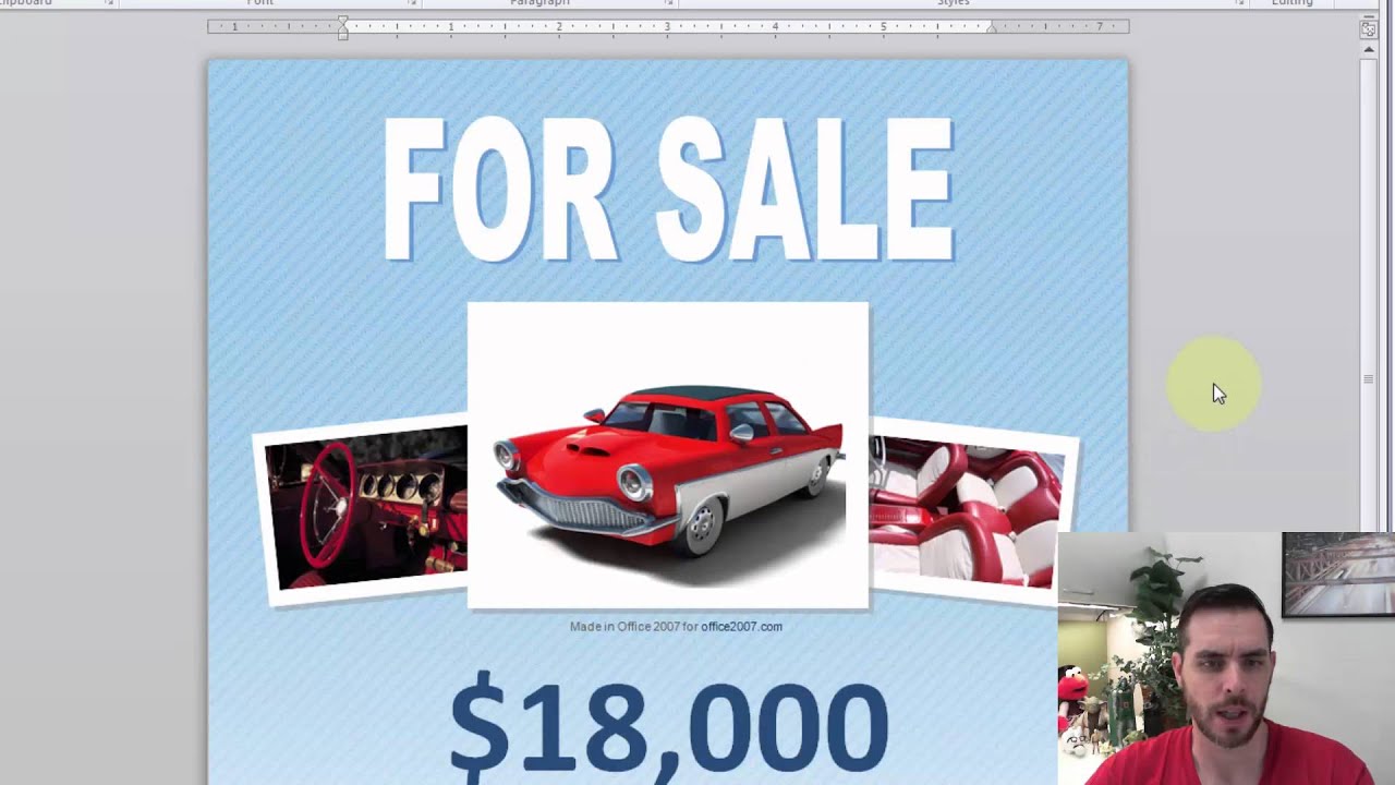 how to design a flyer in microsoft word
