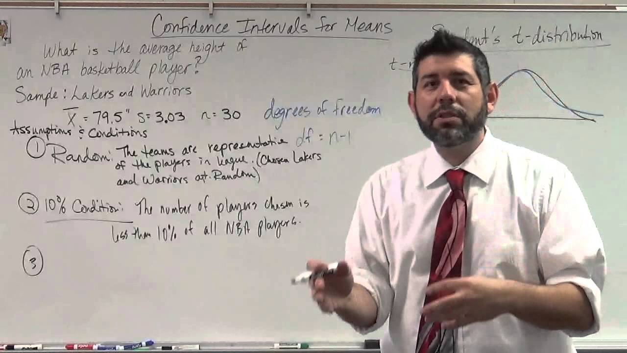 AP Statistics - Confidence Intervals for Means - YouTube