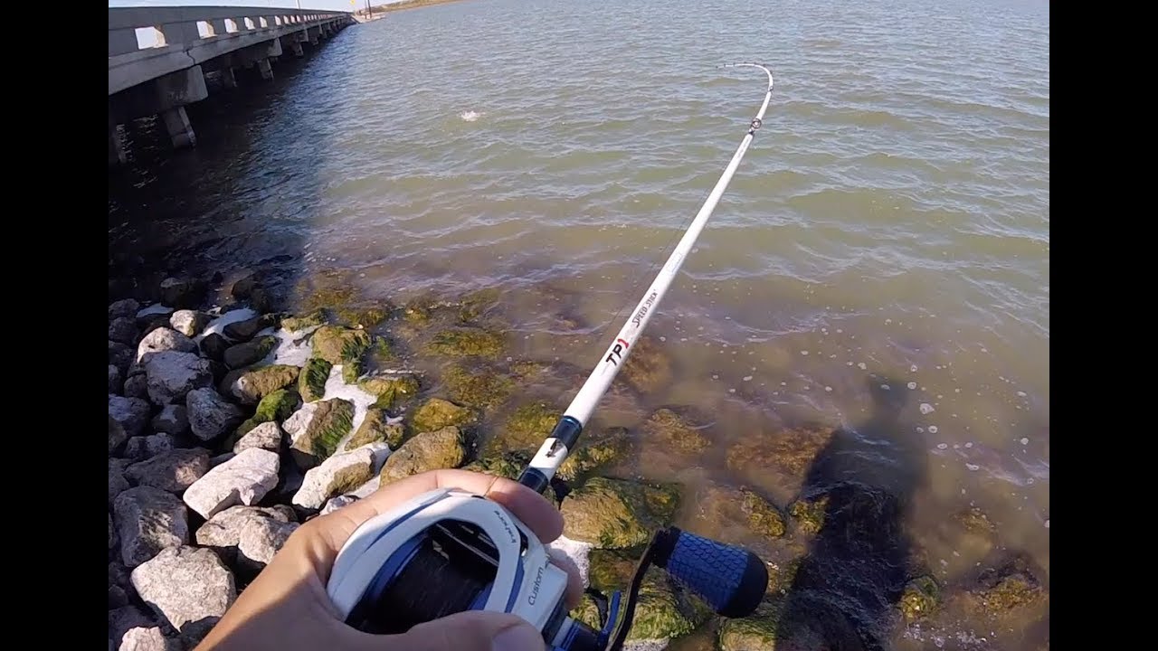 Walking the Bridge Trout Fishing Rockport Texas YouTube