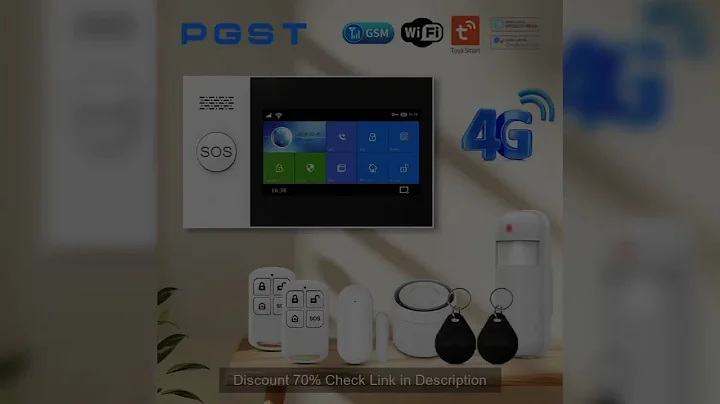 PGST PG-107 4G Wireless Home Alarm System WiFi Security System with 4.3 Inch Full Touch Screen,Compa