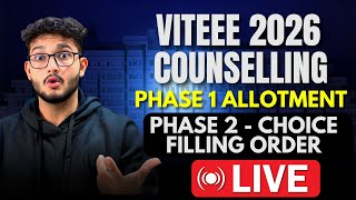 VITEEE 2026 Choice Filling Counselling | Which Branch, Category &amp; Campus ?