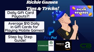 Richie Games Tips & Tricks - How to Earn Coins Faster & Gift Cards Daily! No Referrals Needed!