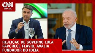 Flávio Bolsonaro se beneficia da rejeição ao governo Lula, diz fundador do Ideia | CNN NOVO DIA