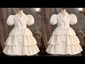 Very easy baby frock cutting and stitching with puff sleeves baby frock