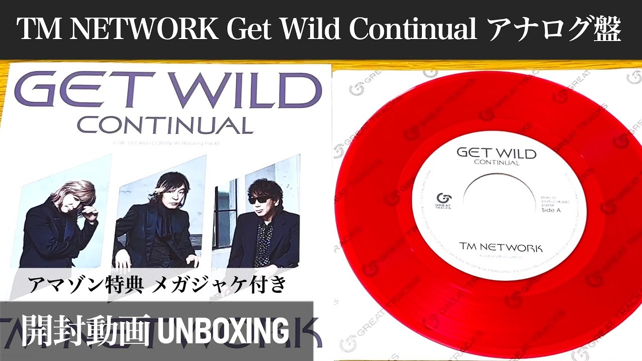 TM NETWORK】Get Wild Continual アナログレコード盤【開封動画