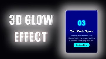 CSS Hover Effect + Animation | 3D Glow Card UI with CSS Only 🔥