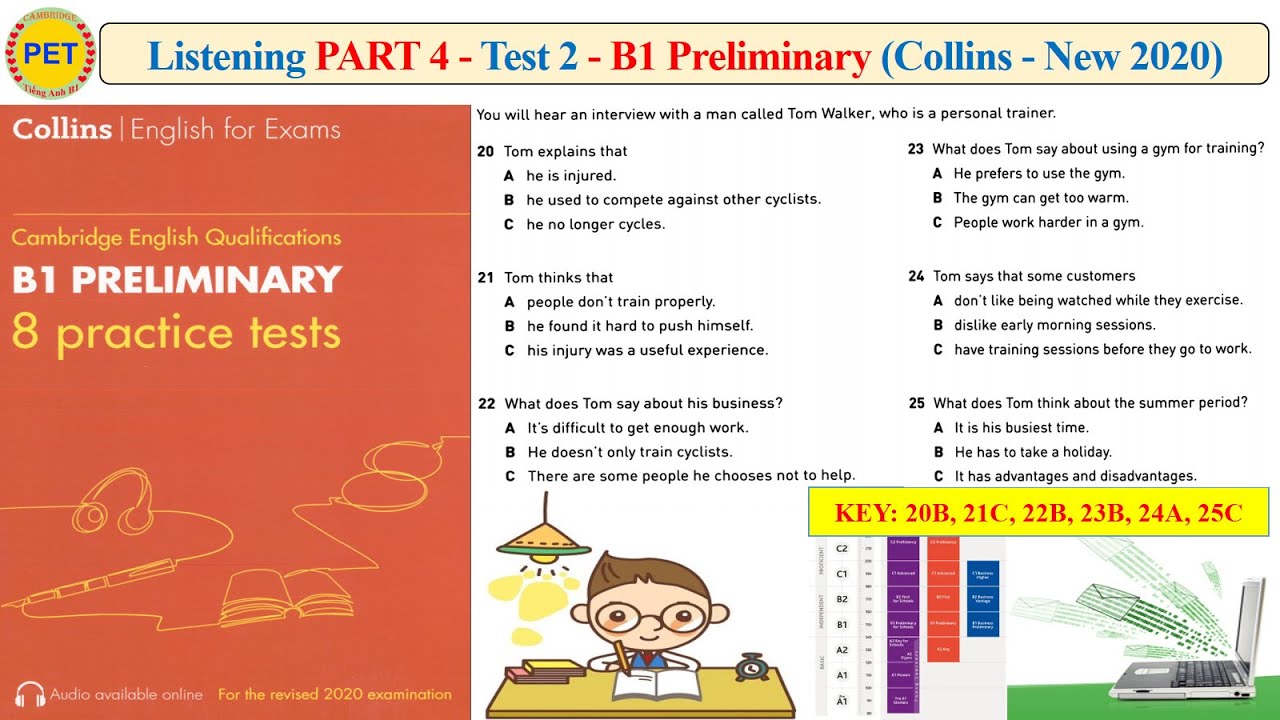B1 Preliminary - Collins - Listening Part 4 Test 2 (2020 + Transcript ...