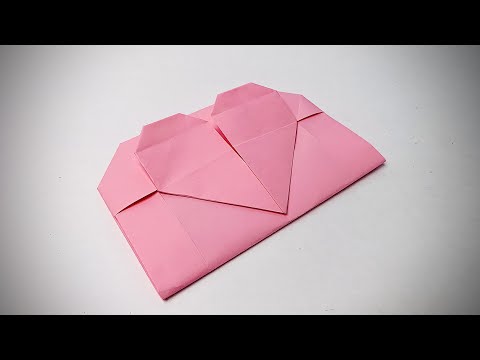 Origami Kağıttan Kalpli Zarf | Kağıttan Zarf Yapımı | Mektup Nasıl Yapılır