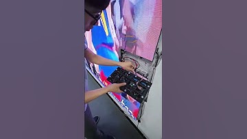 Technicians are maintaining the LED screen. #ledvideowall #leddisplay #eagerled #shorts