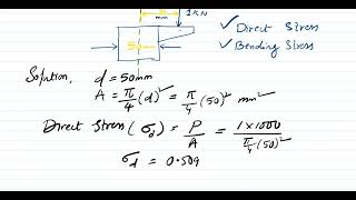 How to find the Stresses in eccentric loading for vertical pillar *