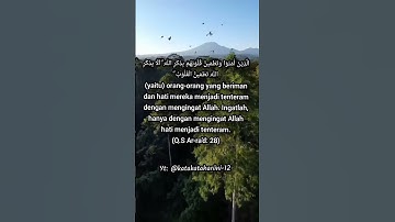 Hanya dengan mengingat Allah hati menjadi tenteram #katakatahariini #motivasidiri