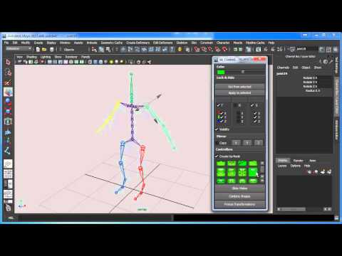 maya mel script - character setup and rigging controllers toolset - "kk_controllers"