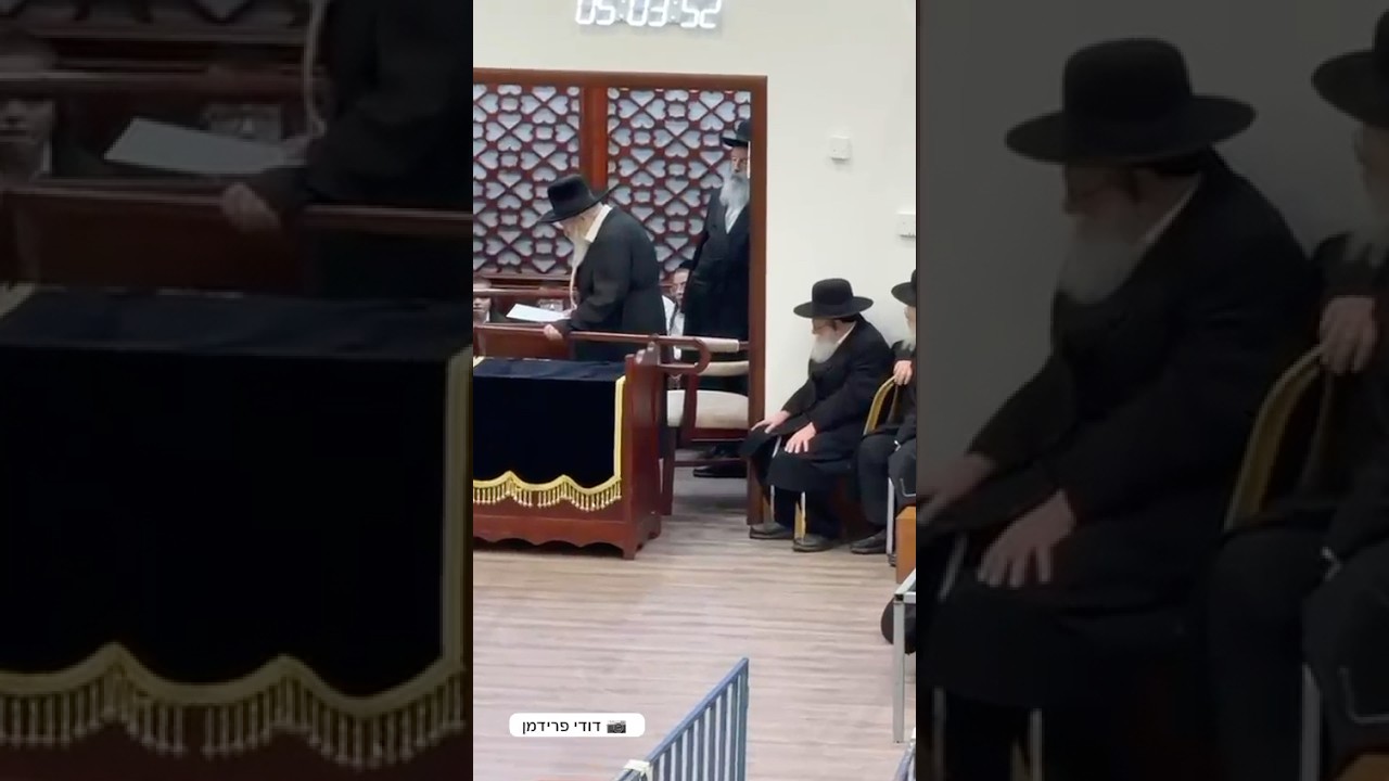 כ"ק האדמו'ר מגור בהדלקת נר ראשון של חנוכה