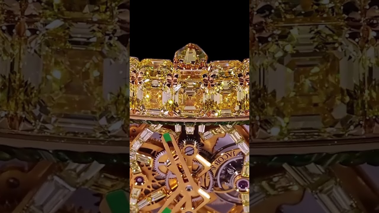 This billionaire timepiece features a number of 425 yellow diamond