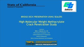 2020-12-10 Bridge Deck Preservation Using Sealers -  Erol Kaslan - TSP2 Bridge Preservation NCPP
