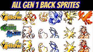 ALL Gen 1 Back Sprites EXPLAINED 👀🔥 (Red, Blue &amp; Yellow)