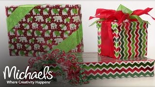Wrap with Ribbon & Mesh | Make It Merry | Michaels