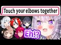 Okayu tries to touch her elbows together like the en girls eng sub hololive