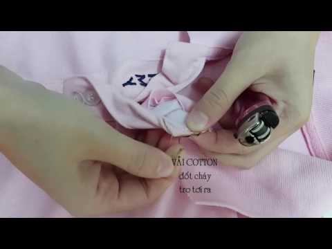 Video [MẸO VẶT] Cách phân biệt vải thun Cotton, Polyeste (PE... - youtube