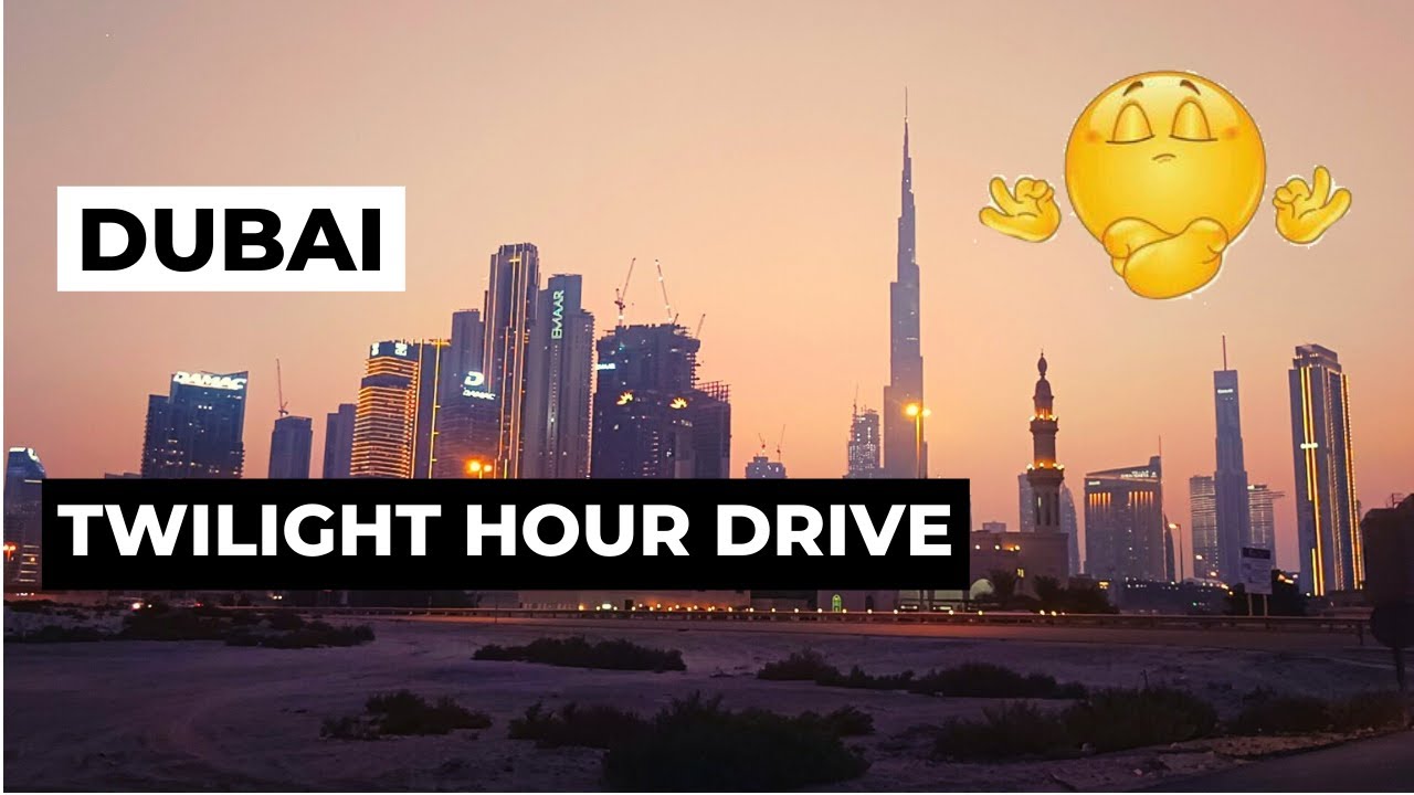 Twilight Hour Drive to Dubai Design District Synthwave Music
