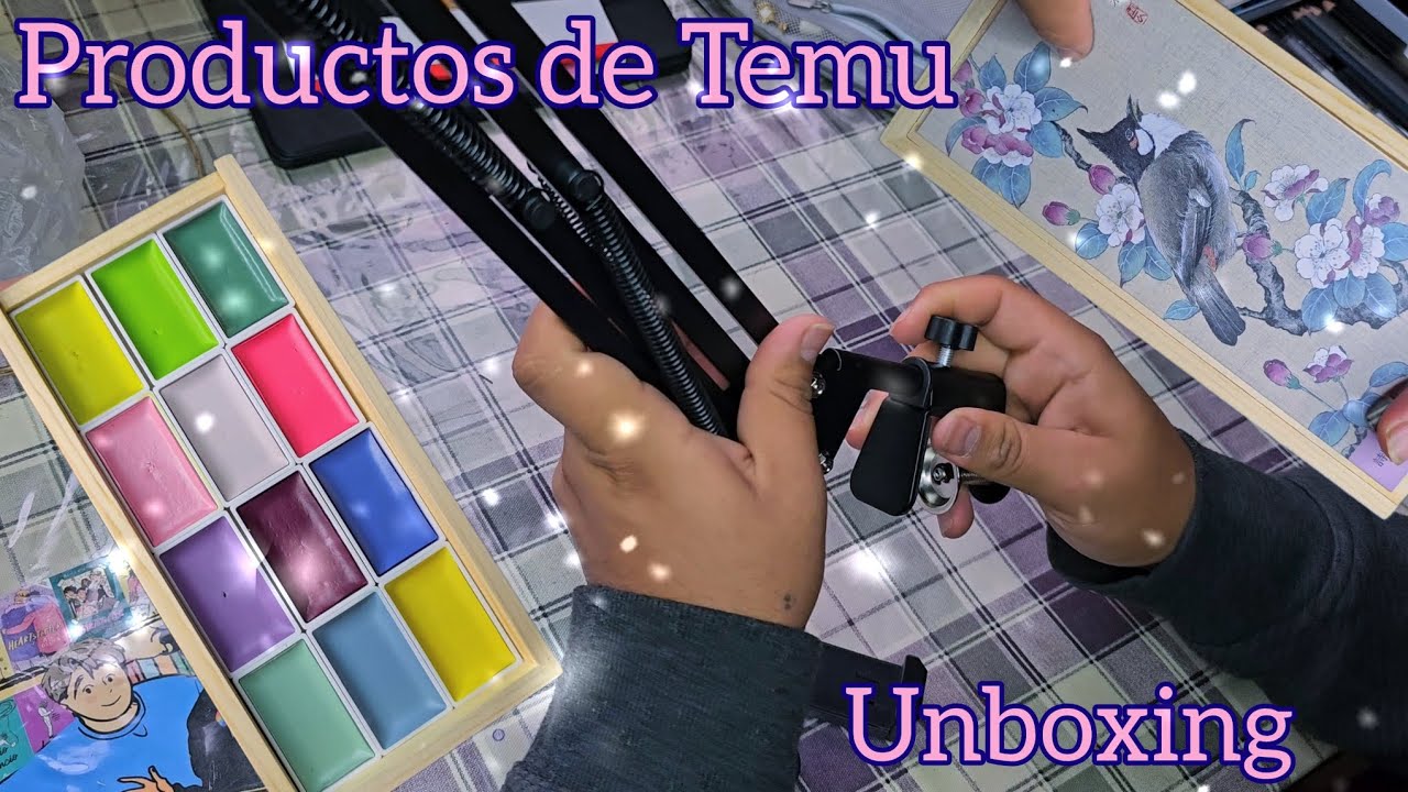 ⌦ Unboxing✧Temu ➶ ➴ materiales de arte 👀💖🍋