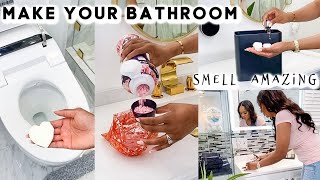 HOW TO INSTANTLY MAKE YOUR BATHROOM SMELL FRESH & AMAZING (LONG LASTING TIPS) | OMABELLETV