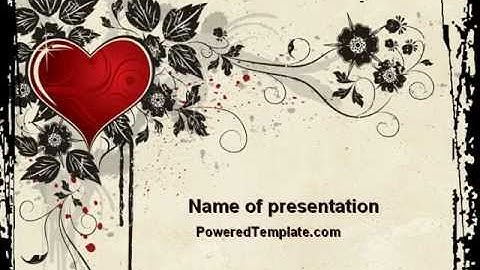 Love Ornament PowerPoint Template by PoweredTemplate.com