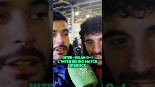 INTER MILAN 0-1 | L'INTER SPARISCE NEI BIG MATCH, I TIFOSI PERDONO LA PAZIENZA ❌️ #shorts