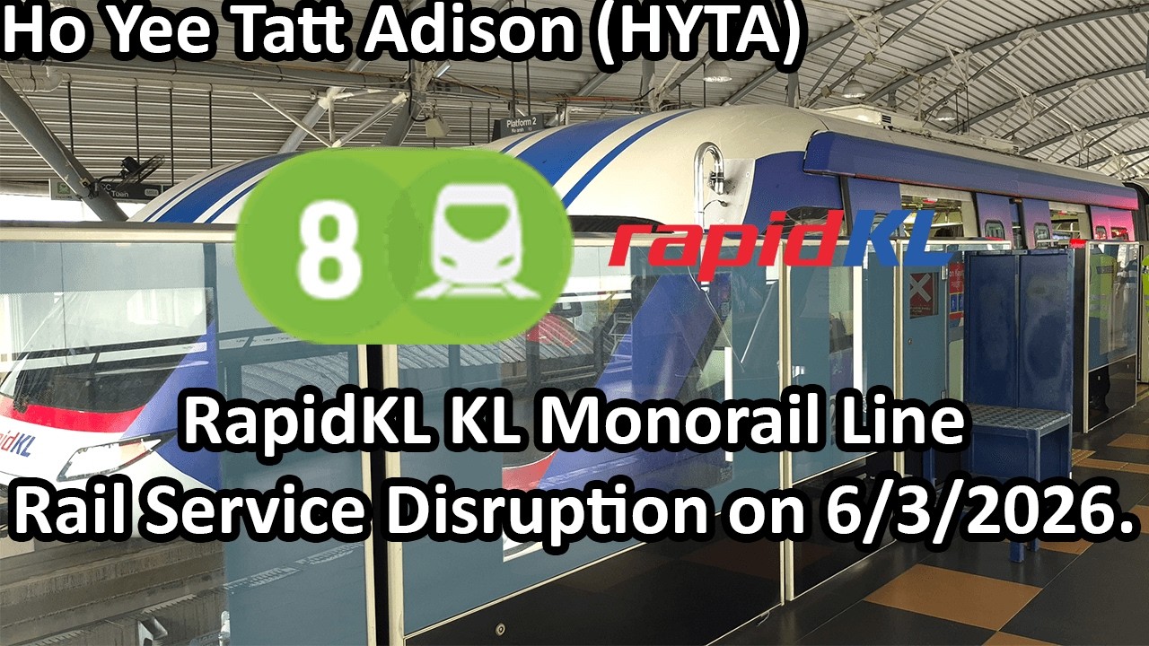 RapidKL - KL Monorail Line: Rail Service Disruption on 06/03/2026.