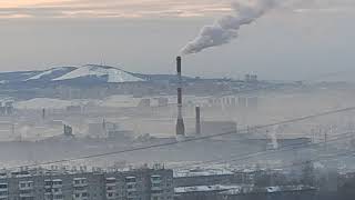 KrasNuarsk Февраль 2021 Красноярск - грязное небо