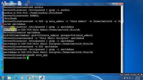 User Administration in RedHat Linux