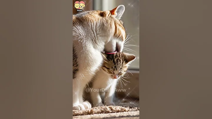 Video 11234781: cat kitten bathing, cats kitten mother love, tiny kitten bath