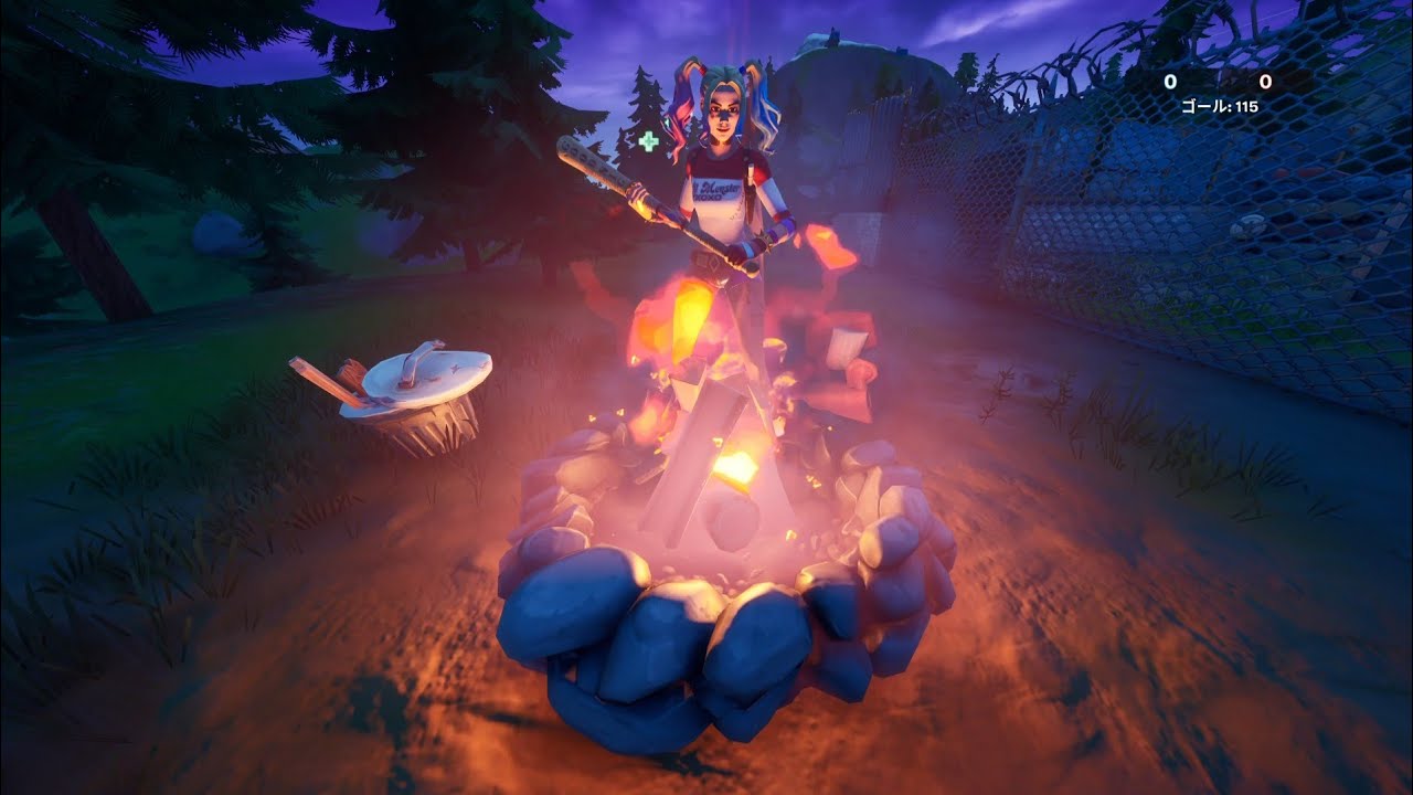 フォートナイト キャンプコッドで焚き火に火をくべる ウィーク9チャレンジ Fortnite Week9 Challenge Stoke Campfire At Campcod Youtube