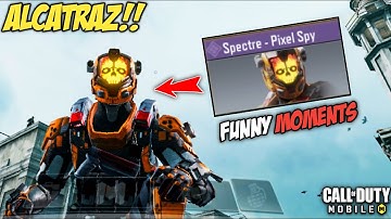 CALL OF DUTY MOBILE - SPECTRE PIXEL SPY GAMEPLAY AT ALCATRAZ MAP IN BR MODE! [FUNNY MOMENTS]