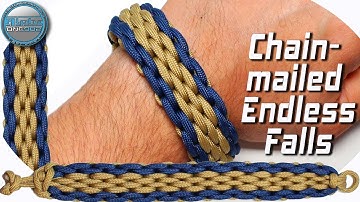 DIY Paracord Bracelet Chainmailed Endless Falls without buckle World of Paracord How to make