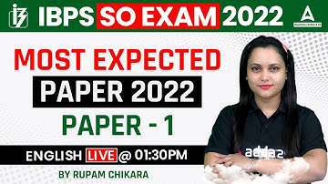 IBPS SO English | Most Expected Paper 2022 | Paper #1 | Adda247 Regulatory Bodies