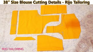 38 size blouse cutting detail explanation for beginners | normal 38 size blouse cutting in tamil