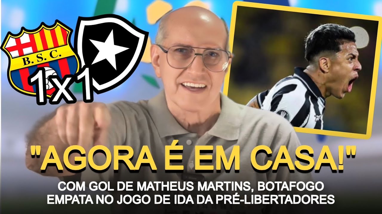 BOTAFOGO ARRANCA EMPATE FORA DE CASA CONTRA O BARCELONA-EQU PELA PRÉ-LIBERTADORES