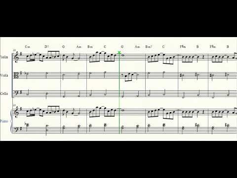 Here There And Everywhere (Piano Quartet Arrangement / Full Score / Part Score / Chord ) - The Beatles
