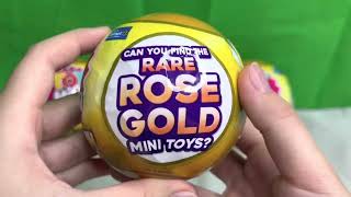 Unboxing 3 Toy Mini Brands Gold Rush collection | asmr | No Talking | #fidgets&amp;toys