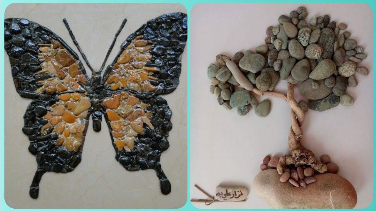 Best pebble stone art and craft ideas YouTube