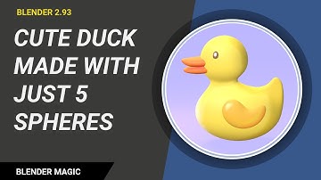 Blender 3D Modeling 2D to 3D Low Poly Duck in 20 minutes No time lapse