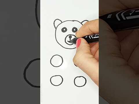🐻‍❄️Рисуем мишку | Как нарисовать медведя | Белый медведь #мишка #медведь #рисуеммедведя #рисование