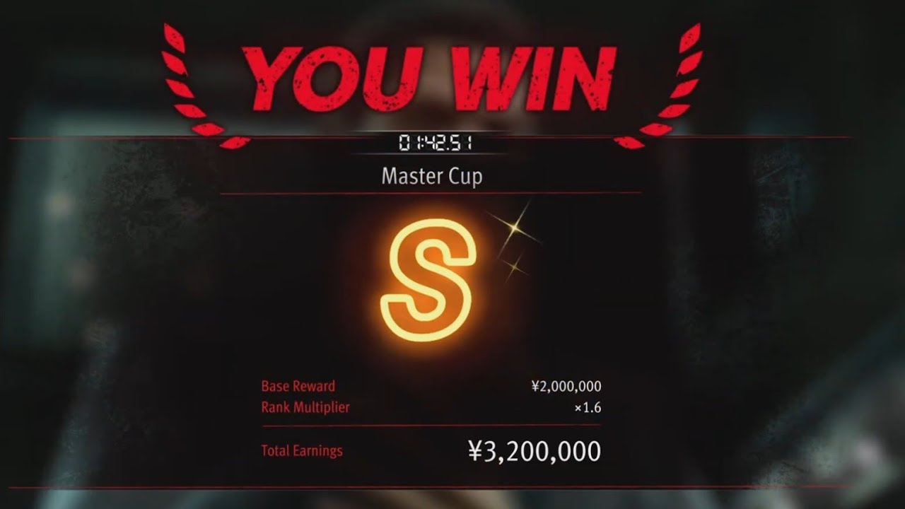 Yakuza Dark Ties Master Cup S Rank