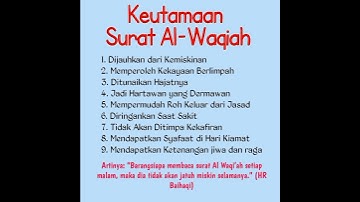 Thumbnail of Keutamaan membaca surat Al-Waqiah #shorts #Al-Waqiah
