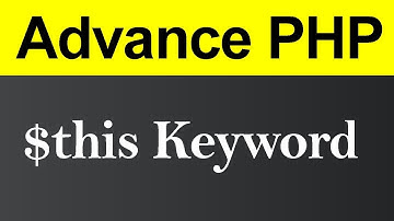 this Keyword in PHP (Hindi)