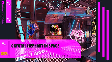 (Crystal Elephant in The Space) Modeling & Texturing in #blender #art #3d  #blender3d #nft #artwork