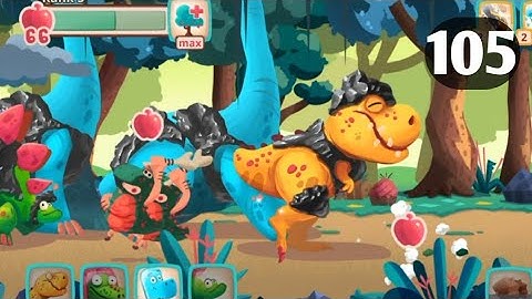 Dino Bash level 105 Android walk-through Gameplay...!