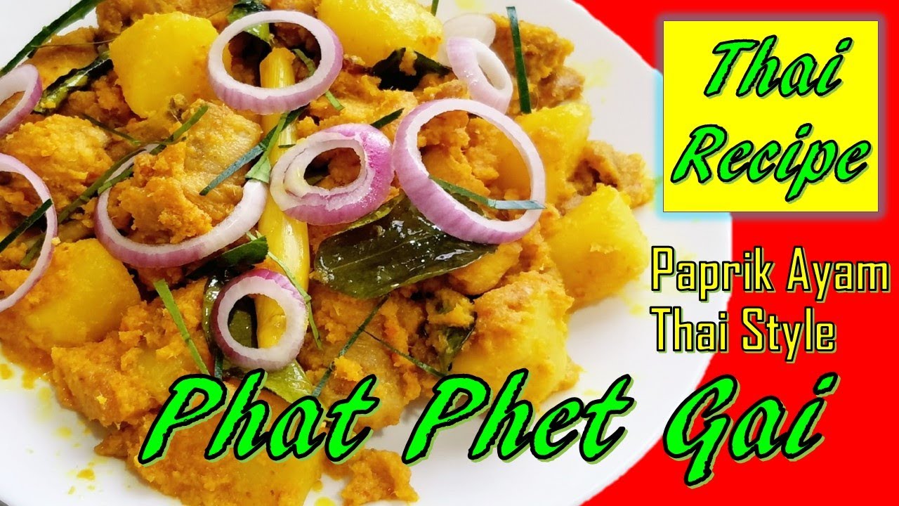 Phat Phet Gai l Thai Fried Spicy Chicken l Resepi Ayam 